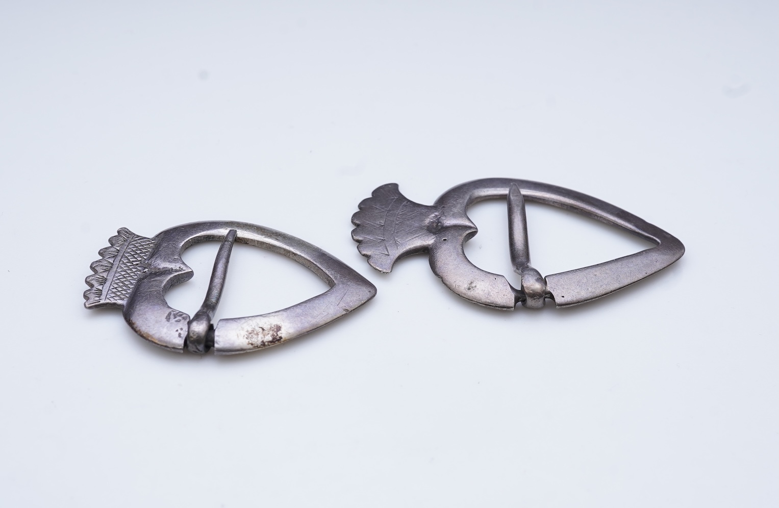 Two Scottish 'Luckenbooth' brooches, 18th century